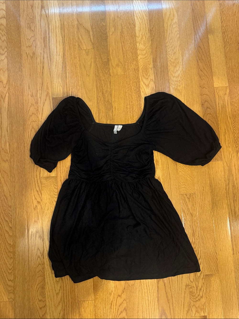 ASOS Maternity Black Puff-Sleeve Square Neck Tunic Top